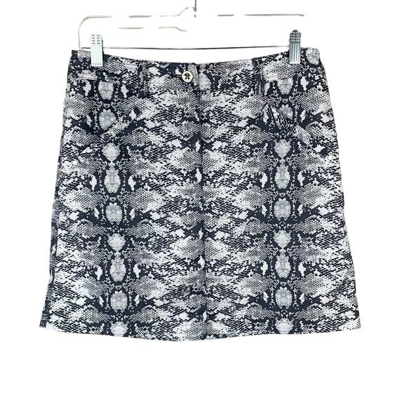 NVO Pants - NVO Skort Built In Shorts Grey White Snakeskin Stretch Active Women's 4